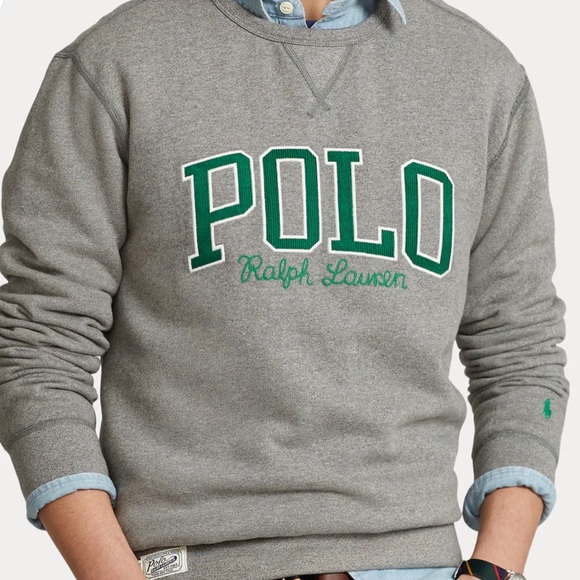 POLO RALPH LAUREN CREW EMBROIDERED LOGO PRINT SWEATSHIRT, SIDE XXL - Picture 3 of 14
